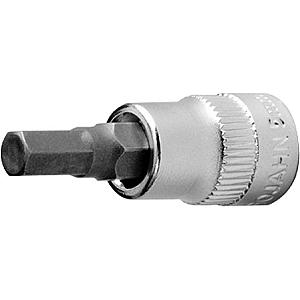 1/4" socket bit hexagonal 6 mm