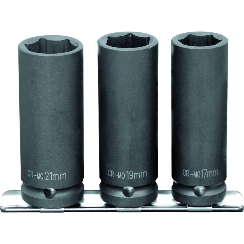 1/2" deep impact socket set  3pcs