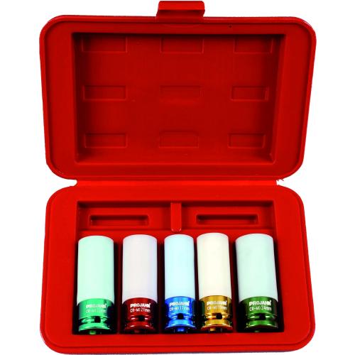 1/2" thin wall deep impact socket set 5pcs