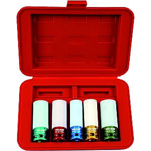 1/2" thin wall deep impact socket set 5pcs